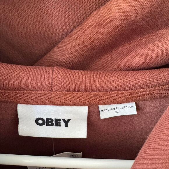 Obey Devil Embroidered Sepia Hoodie Heavyweight - Picture 3 of 6